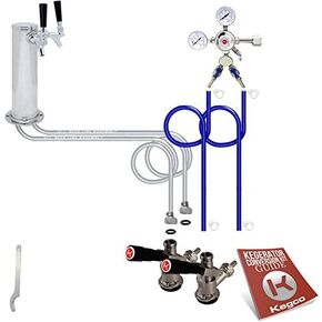 Kegco 3PSTCK2-NT Kegerator Kit, 2-Tap, Chrome in Saudi Arabia