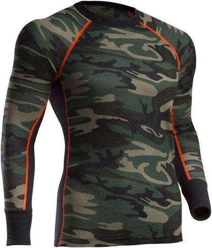Indera Men's Woodland Thermal Underwear Top, Camo, Large in Saudi Arabia