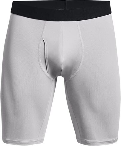 ملابس داخلية قصيرة للرجال من Under Armour مصنوعة من نسيج شبكي طويل الساق، درزة داخلية 9 بوصات، راحة طوال اليوم وفائقة النعومة، عبوة من 3 قطع in Kuwait