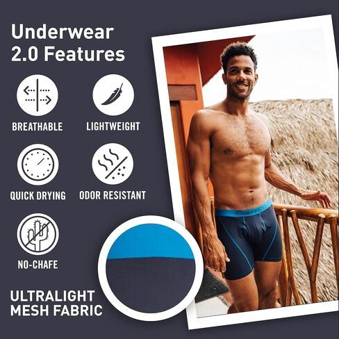 ExOfficio Men's Give-n-go Sport 2.0 Boxer Brief 3" in Saudi Arabia