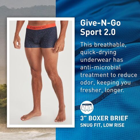 ExOfficio Men's Give-n-go Sport 2.0 Boxer Brief 3" in Saudi Arabia