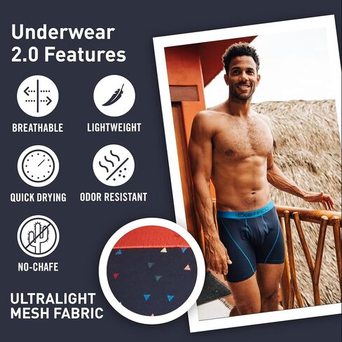 ExOfficio Men's Give-n-go Sport 2.0 Boxer Brief 3" in Saudi Arabia