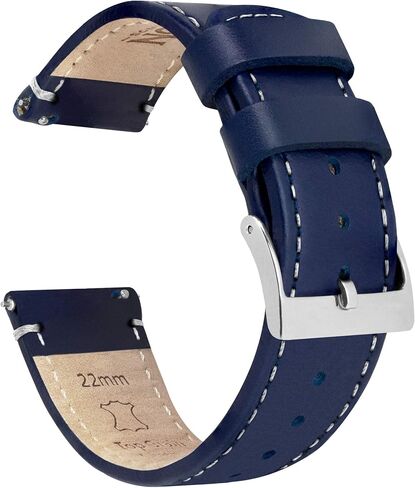 Barton Quick Release - Top Grain Leather Watch Band Strap - Choice of Width - 16mm, 18mm, 19mm, 20mm, 21mm 22mm, 23mm or 24mm in Saudi Arabia