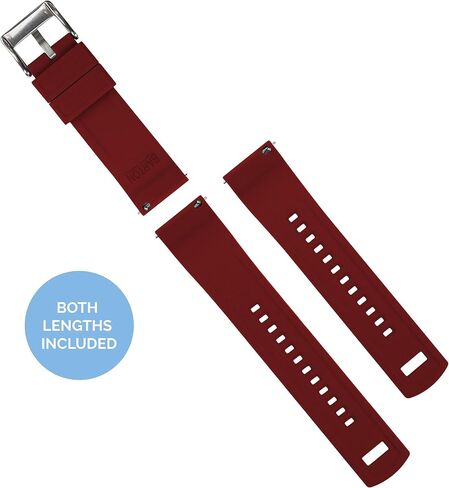 BARTON Elite Silicone Watch Bands - Quick Release - Choose Strap Color & Buckle Color (Stainless Steel, Black PVD or Gunmetal Grey) - 18mm, 20mm, 22mm & 24mm Watch Straps in Saudi Arabia