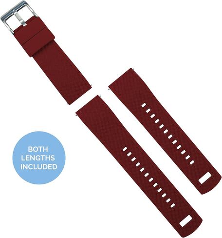 BARTON Elite Silicone Watch Bands - Quick Release - Choose Strap Color & Buckle Color (Stainless Steel, Black PVD or Gunmetal Grey) - 18mm, 20mm, 22mm & 24mm Watch Straps in Saudi Arabia
