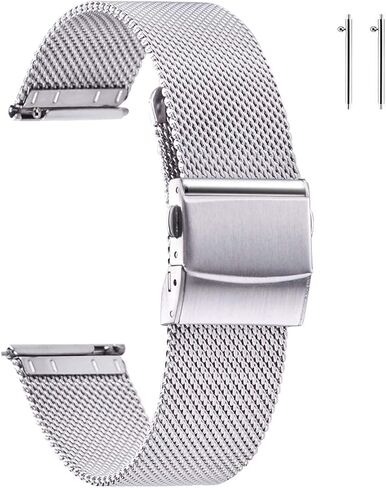 EACHE Stainless Steel Mesh Watch Band for Men Women, Quick Release Mesh Watch Straps 12mm 14mm 16mm 18mm 20mm 22mm in Saudi Arabia