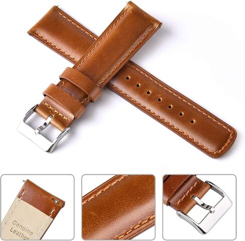 Ritche Quick Release Leather Watch Bands Genuine Watch Straps for Men Women- 18mm 20mm 21mm 22mm 23mm 24mm Top Grain Leather Watch Strap, Valentine's day gifts for him or her in Kuwait