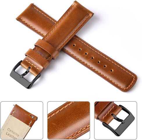 Ritche Quick Release Leather Watch Bands Genuine Watch Straps for Men Women- 18mm 20mm 21mm 22mm 23mm 24mm Top Grain Leather Watch Strap, Valentine's day gifts for him or her in Kuwait