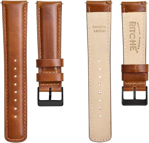 Ritche Quick Release Leather Watch Bands Genuine Watch Straps for Men Women- 18mm 20mm 21mm 22mm 23mm 24mm Top Grain Leather Watch Strap, Valentine's day gifts for him or her in Kuwait