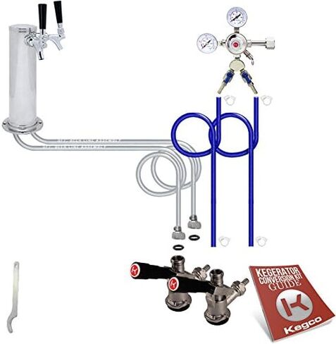 Kegco 3PSTCK2-NT Kegerator Kit, 2-Tap, Chrome in Saudi Arabia