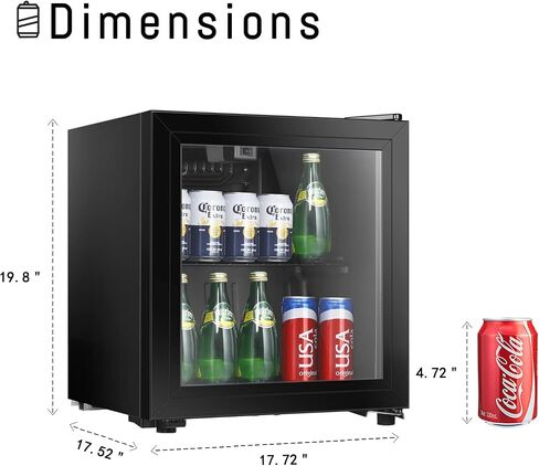 HAILANG Beverage Refrigerator With 105 Can,Freestanding Beverage Cooler For Office, Bar,Home|Double Glass Door&Adjustable Shelving in Saudi Arabia