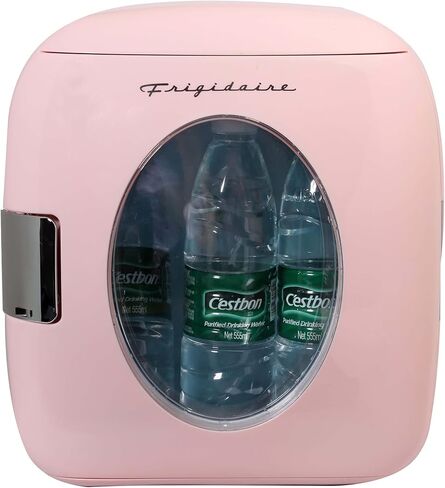 Frigidaire EFMIS462 Retro 12-Can Mini Personal Fridge Portable Cooler for Car, Office, Bedroom, Dorm Room, or Cabin, 11.22"D x 12.6"W x 12.6"H, Black in Saudi Arabia