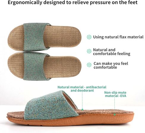 XINGYUE Flax Tatami Slippers No Slip Indoor Slippers Open Toe in Saudi Arabia