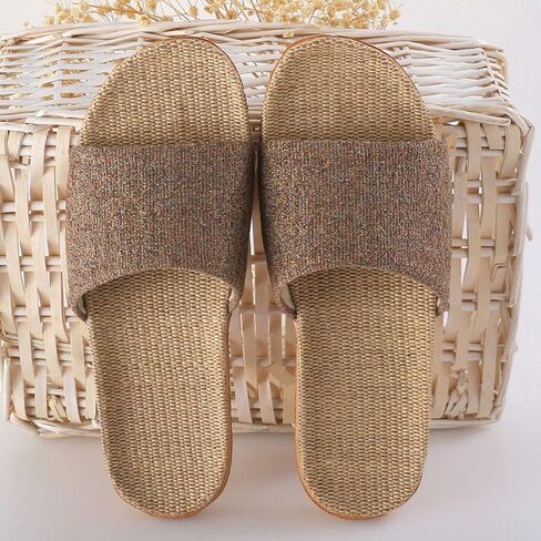 XINGYUE Flax Tatami Slippers No Slip Indoor Slippers Open Toe in Saudi Arabia