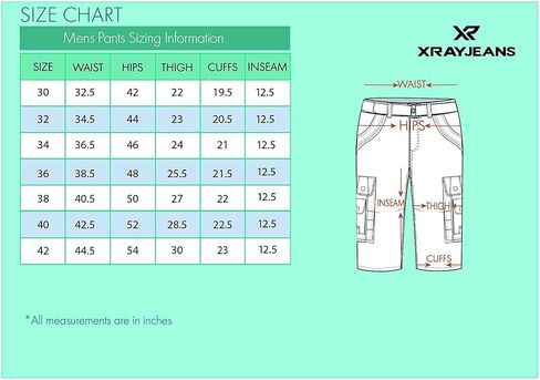 X RAY Mens Tactical Cargo Shorts Camo and Solid Colors 12.5" Inseam Knee Length Classic Fit Multi Pocket in Kuwait