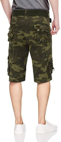 X RAY Mens Tactical Cargo Shorts Camo and Solid Colors 12.5" Inseam Knee Length Classic Fit Multi Pocket in Kuwait