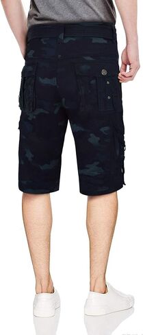 X RAY Mens Tactical Cargo Shorts Camo and Solid Colors 12.5" Inseam Knee Length Classic Fit Multi Pocket in Kuwait