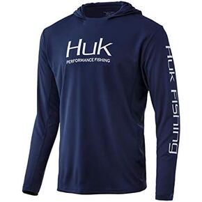 Huk Men's Icon X Hoodie | Long-Sleeve Performance Shirt with UPF 30+ Sun Protection in Saudi Arabia