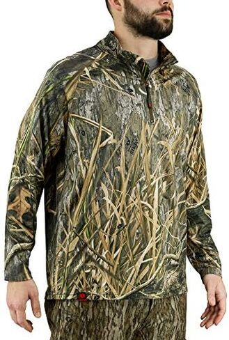 قميص رجالي مموه خفيف الوزن بسحاب 1/4 من Mossy Oak in Kuwait