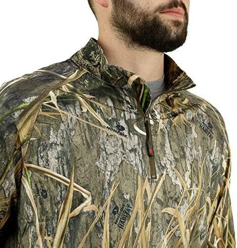 قميص رجالي مموه خفيف الوزن بسحاب 1/4 من Mossy Oak in Kuwait