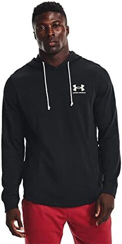 سترة بغطاء للرأس للرجال من Under Armour ذات رقبة دائرية طويلة وRival Terry in Kuwait