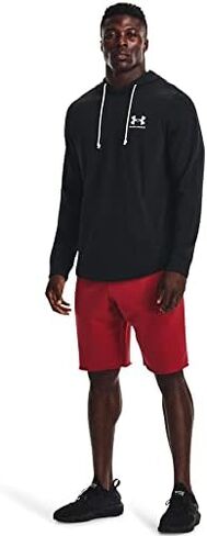 سترة بغطاء للرأس للرجال من Under Armour ذات رقبة دائرية طويلة وRival Terry in Kuwait