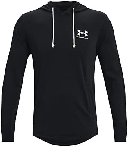 سترة بغطاء للرأس للرجال من Under Armour ذات رقبة دائرية طويلة وRival Terry in Kuwait
