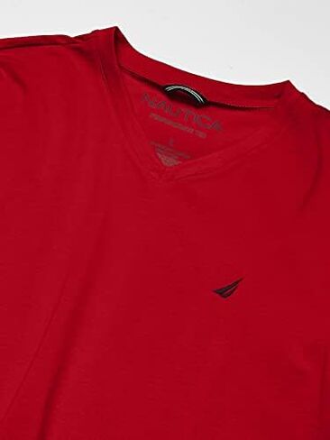 Nautica Men's Short Sleeve Solid Slim Fit V-Neck T-Shirt in Saudi Arabia