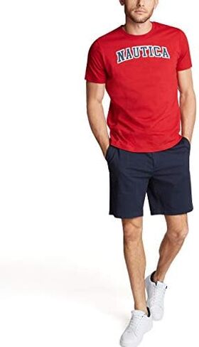 Nautica Men's Short Sleeve 100% Cotton Nautical Series Graphic Tee in Saudi Arabia