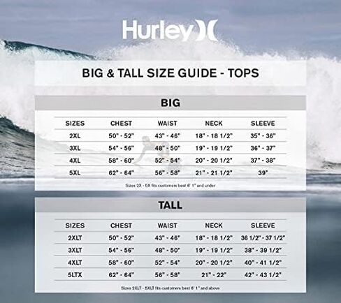 تي شيرت Hurley الرجالي الكبير والطويل المغسول للاستخدام اليومي واحد فقط متدرج in Kuwait
