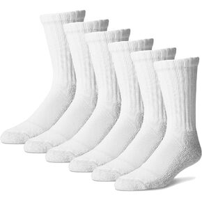 Pro-Trek Steel Toe Boot Socks - White with Gray Bottom - 6 Pack in Saudi Arabia