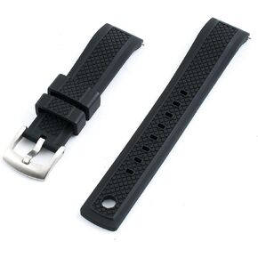 StrapHabit Quick Release Rubber Watch Strap With Locking Keeper Band FKM 20mm 22mm in Saudi Arabia