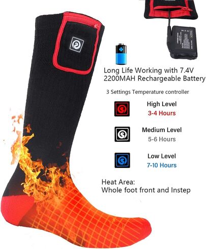 Heated Socks Men Women Battery Sock for Cold Feet Thermal Electric Socks for Camping Winter Footwarmers in Saudi Arabia
