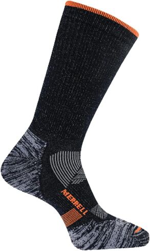 Merrell Men's and Women's Thermal Trail Running Crew Socks - Unisex Thermolite Lightweight Warmth and Breathable Mesh in Kuwait
