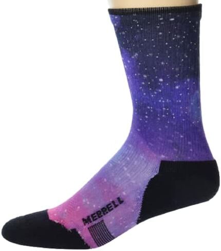 Merrell Men's and Women's Thermal Trail Running Crew Socks - Unisex Thermolite Lightweight Warmth and Breathable Mesh in Kuwait