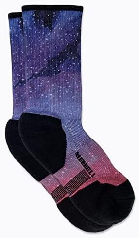 Merrell Men's and Women's Thermal Trail Running Crew Socks - Unisex Thermolite Lightweight Warmth and Breathable Mesh in Kuwait