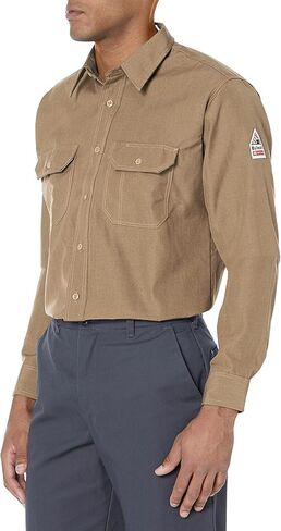 Bulwark Flame Resistant 4.5 oz Nomex IIIA Uniform Shirt Tailored Sleeve Placket in Kuwait