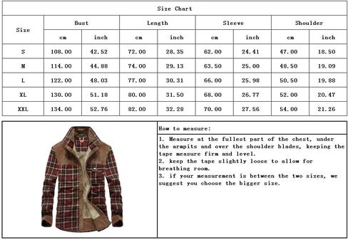 chouyatou Men's Warm Long Sleeve Fleece Lined Spliced Plaid Button Down Shirt in Saudi Arabia
