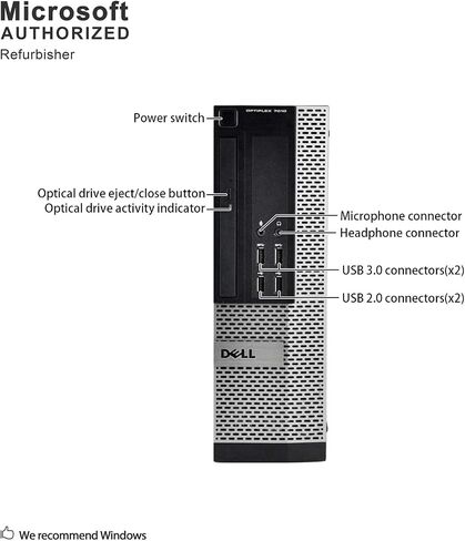 DELL Optiplex 7010 SFF Business Desktop Computer PC (Intel i7-3770 3.4GHz Processor, 16GB DDR3, 240GB SSD, Windows 11 Professional) (Renewed) in Kuwait