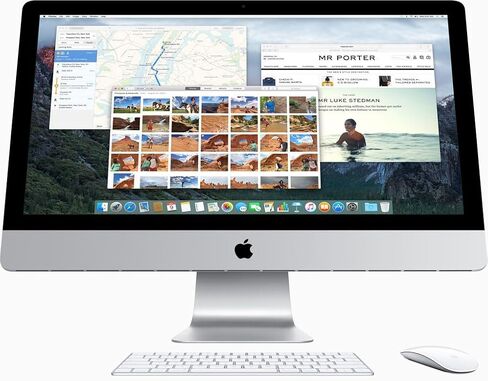 Apple iMac MK482LL/A 27-Inch Retina 5K Display Desktop (Intel Quad-Core i5 3.3GHz, 8GB RAM, 2TB Fusion Drive, Mac OS X), Silver ()(Renewed) in Saudi Arabia