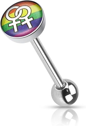 Dome Logo WildKlass Barbell Tongue Ring (24Logos) (Sold by Piece) in Kuwait