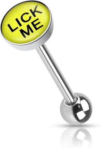 Dome Logo WildKlass Barbell Tongue Ring (24Logos) (Sold by Piece) in Kuwait