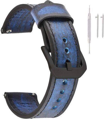 EACHE Quick Release Genuine Leather Watch Band 18mm 20mm 22mm 24mm Handmade Retro Leather Watch Straps For Men Women in Saudi Arabia