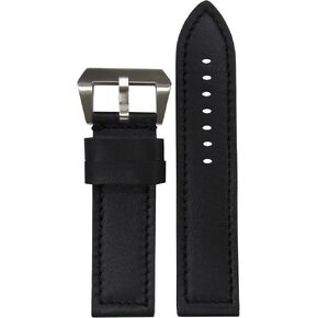 Panatime Black Genuine Leather Soft Calf 190 Watch Band in Kuwait