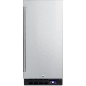 Summit SCFF1533BSS Cabinet Freezer with 2.45 cu. ft. Total Capacity Frost Free Operation Adjustable Chrome Shelves Sabbath Mode Setting and 100% CFC Free in Stainless Steel (Right Hinge in Saudi Arabia