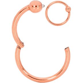 365 Sleepers G23 Titanium 20G 18G 16G 14G BCR Ball Closure Septum Hinged Segment Nose Lip Ring Hoop Earrings Body Jewellery