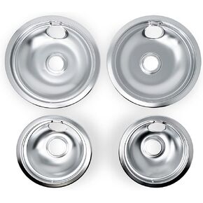 EvertechPRO 316048413 and 316048414 All-in-One Burner Drip Pan Repair Maintenance Kit Includes 2 Small 6-Inch and 2 Large 8-Inch Pans 4 Pack for Frigidaire Range 316048414 5303280336 in Kuwait