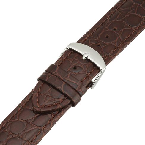 Hadley-Roma Men's MSM907RA-200 20-mm Black Genuine Leather Watch Strap in Kuwait