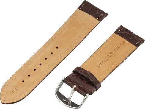 Hadley-Roma Men's MSM907RA-200 20-mm Black Genuine Leather Watch Strap in Kuwait