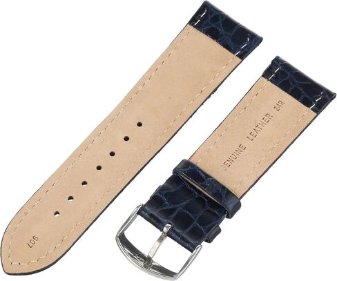 Hadley-Roma Men's MSM907RA-200 20-mm Black Genuine Leather Watch Strap in Kuwait
